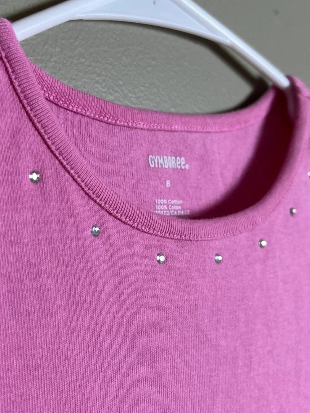 2010‎ Gymboree Pink Long Sleeve Rhinestone Top 8 vintage